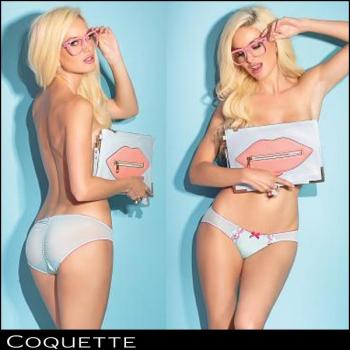 【コケット/Coquette】パンツ/パンティー/ブルー/ピンク/リボン
