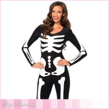 ハロウィンコスチューム/暗闇で光る☆スケルトンキャットスーツ 【レッグアベニューコスチューム/LEG Avenue Costume】