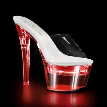 (FDANCE601/C/M だった)。7 インチ (17.8 cm) ヒール、2 3/4 インチ (7 cm) プラットフォーム (有料)、USB LED 点灯スライド搭載 7 色変更 & 4 照明パターン、