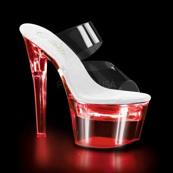 (FDANCE702/C/M だった)。7 インチ (17.8 cm) ヒール、2 3/4 インチ (7 cm) プラットフォーム USB 有料、LED 点灯 2 つバンド スライド搭載 7 色変更 & 4 照明パターン