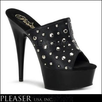 プラットフォーム厚底サンダル/合皮×スタッズ付き/ヒールの高さ約15センチ【プリーザー/Pleaser USA】