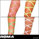 レッグラップ/ダンスウェア/約254センチのドット柄カラーレッグラップ2本セット〔全4色〕【ローマコスチューム/Roma Costume】