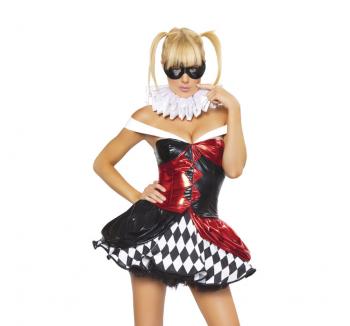 【ローマコスチューム★(ROMA)】超かわいい★セクシーピエロコスチューム4点セット♪ ハロウィン