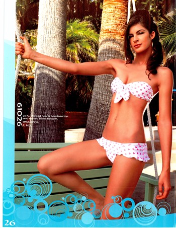 2PC printed hearts bikini