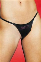 ALLURE LEATHER★アルーア★ワイルド＆セクシー★レザー 「MILF」 メッセージ入りＧストリング