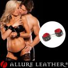 手錠/拘束具/SM/女王様/ボンテージ/内側ファー付きカフス(レッド)【アルーアレザー/ALLURE LEATHER/XPlay】