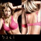 レースブラ/高級感漂うセレブ系ラズベリーホットピンクレースブラジャー（単品）【BACI/バチランジェリー/ブラックレーベル】
