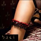 【BACI／ブラックレーベル】綺麗なツートンカラー★チラ見せセクシーなラッフルレースレッグガーター★