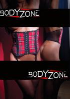 スクールガール風チェック&ガーターベルト付ウエストコルセット【ボディーゾーン/BodyZone】