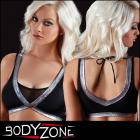 ブラトップ/シルバーラメ&メッシュフロントブラトップ（単品）【ボディゾーン//BodyZone/ダンスウェア/衣装】ポールダンス衣装