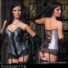 Coquette【Coquette/コケット】妖艶な光沢が美しいフロント開閉コルセット/セクシー