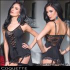 Coquette【Coquette/コケット】黒一色のセクシーデザイン☆コルセット☆ボンテージ☆女王様
