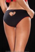 【ホリデーカラー】【Coquette/コケット】激セクシー♪ハート型穴開きピンストライプツートンパンティ☆