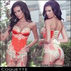 【Coquette/コケット】ビスチェ／取り外し可能なガーター付き☆華やかビスチェ（単品）