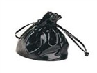 Black pat drowstring bag
