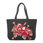 Blk Canvas W/Bloody Skulls Shoulder Bag