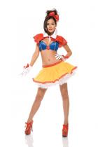 【フォープレイ】5ピース★ふんわりスカート白雪姫ドレス★ケープ、ヘッドバンド付
