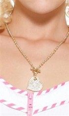 【フォープレイアクセサリー】ラインストーンハートネックレス☆