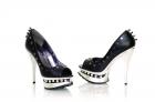 個性的メタルスパイクオープントゥ厚底パンプス☆5インチヒール【ハイエストヒール☆The Hightest Heel】