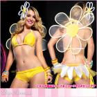 ヒップにはデイジーモチーフ花びら付ボトム/イエロー/単品【レッグアベニューレイブウェア/Leg Avenue Rave Wear】