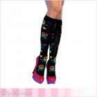 レインボースカル柄×ハート/ニーハイソックス【レッグアベニューレイブウェア/Leg Avenue Rave Wear】