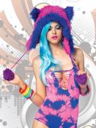 ファーフーディ/ファーフード/ふんわりもこもこファーのクマさんフーディ【レッグアベニューレイブウェア/Leg Avenue Rave Wear】