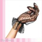 メッシュグローブ/ショートグローブ/手袋/水玉の魅力的メッシュショート丈グローブ【レッグアベニュー/Leg Avenue】