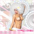 ファンキーアフロウィッグ/ホワイト/モジャモジャ【レッグアベニューレイブウェア/Leg Avenue Rave Wear】