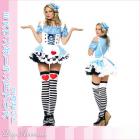 【不思議の国のアリスコスチューム】ミスワンダーランドコスチューム（2ピースセット） ハロウィンコスチューム
