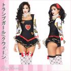 女王様/クイーン/アリス/クールビューティなトランプの国の女王コスチューム3点セット【レッグアベニューハロウィンコスチューム】