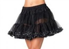 LEG AVENUE COSTUME★レッグアベニューコスチューム★スパンコールトリムシフォンフリルペチコート
