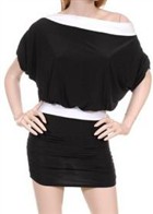 ROCK&HIP★ハリウッドパーティーガール風★オフショルダーチュニックドレス