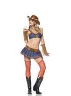 3Pc.Pin up Cowgirl costume