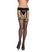 アミタイツ/編みタイツ/網タイツ/【レッグ アベニュー★Hosiery★】カモフラりぼん＆爆弾おもちゃ付のガーターベルトストッキング