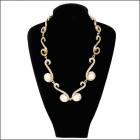 【ランジュエリー】＜全2色＞ぶりんぶりん＆パールの豪華セレブネックレス（約48cm)