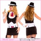 キュートな女マフィア☆もちろんピンストライプ！５点セット【ミュージックレッグ/MUSIC LEGS】仮装/コスプレ/ハロウィン