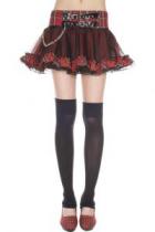 【ミュージックレッグ コスチューム】チェック柄ペチコートwithチェーン