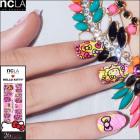 【ncLA/エヌシーエルエー】ダイダイ柄/ピンク×イエロー/HELLO KITTY/ハローキティー/ネイルシール/ネイルラップ/ネイルアート/