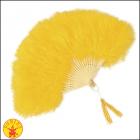 【ルビーズコスチューム】☆デラックス「マラボウ扇子」☆（イエロー/黄色）