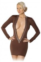 ROMA★ローマ★ROCK&HIP★ハリウッドパーティーガール風★ディープＶネックボディコンマイクロミニドレス
