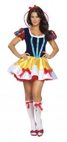 ハロウィンコスチューム 1ピース★ふんわり白雪姫ミニドレス【ローマコスチューム】