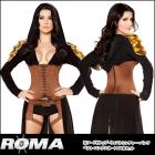 取り外しできるスカートつき。ショルダーアーマーがかっこいい女戦士５点セット。【ローマコスチューム/ROMA COSTUME】中世/ハロウィーン