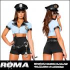 警察/ポリス/コップ　スタッズセクシーポリスウーマン8点セット　【ローマコスツチューム/Roma Costume】