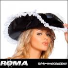 海賊/パイレーツ/ハット/帽子　レザーレットパイレーツハット　【ローマコスチューム/Roma Costume】