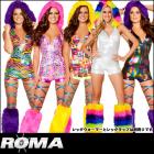 ロンパー／取り外し可能なファーフード付きメタリックロンパー〔全５色〕（単品）【ローマコスチューム/ROMA COSTUME】
