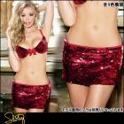 スカート/スパンコール付きミニスカート〔全4色〕【シャーリーオブハリウッド/Shirley of HOLLYWOOD】クリスマス/サンタコス/ランジェリー