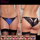 パンティ/ショーツ/華やかブラックレース&メッシュパンティ（単品）〔全7色〕【セブンティルミッドナイト】